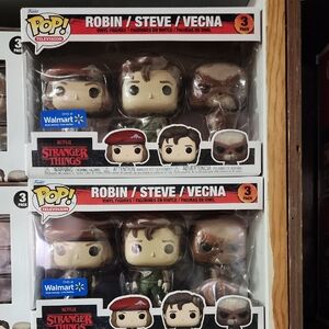 Funko Stranger Things Robin, Steve & Vecna 3-Pack - White, Brown, Red